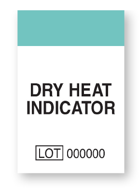 Chemical indicators for dry heat sterilization process